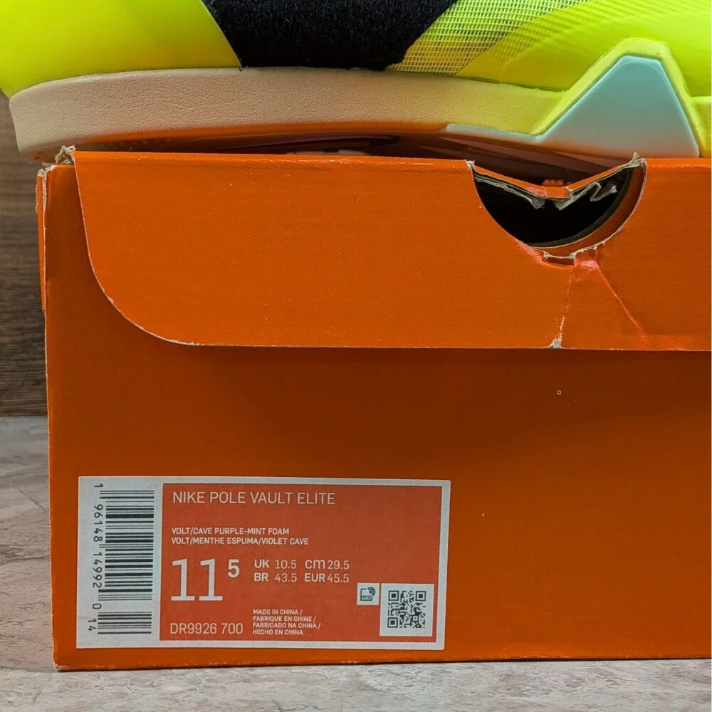 Nike Zoom Pole Vault Elite Men's 11.5 Volt Track Field Jumping Shoes DR9926-700